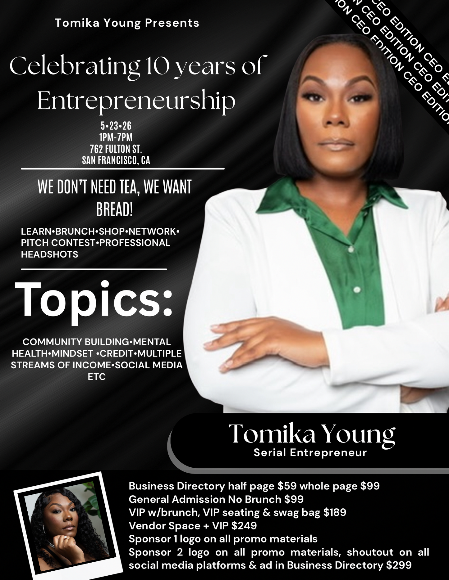 Celebrating 10 years of Entrepreneurship in San Francisco! 5/23/26