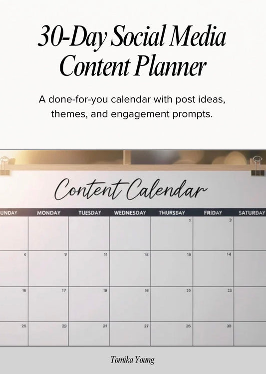 30 day content calendar
